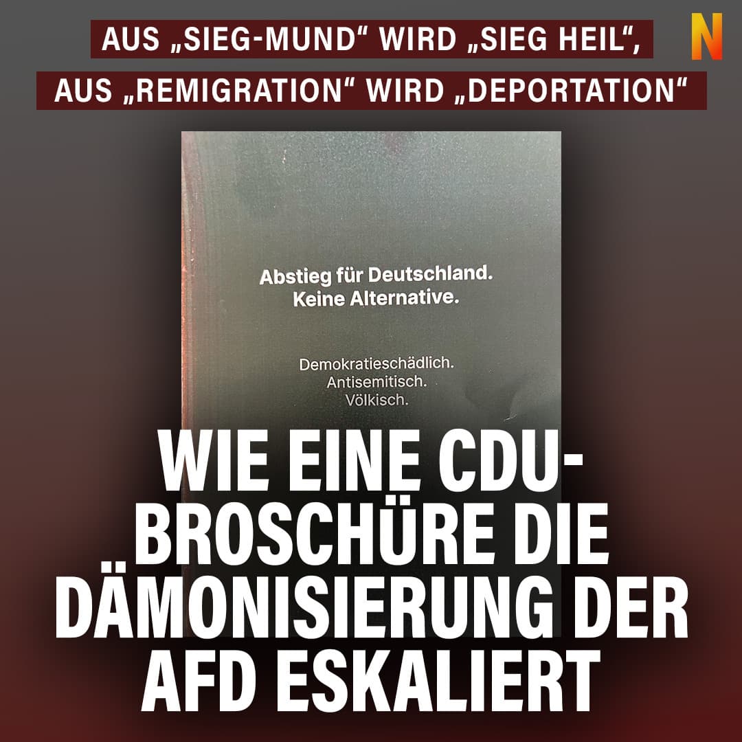 Aus „Sieg-Mund“ wird „Sieg Heil“: Wie eine CDU-Broschüre die Dämonisierung der AfD eskaliert