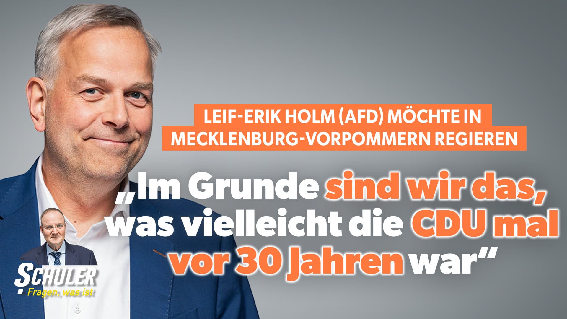 Leif-Erik Holm (AfD): „Im Grunde sind wir das, was vielleicht die CDU mal vor 30 Jahren war“