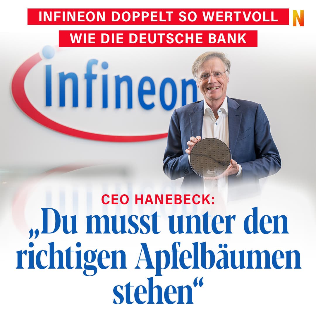Infineon doppelt so wertvoll wie die Deutsche Bank