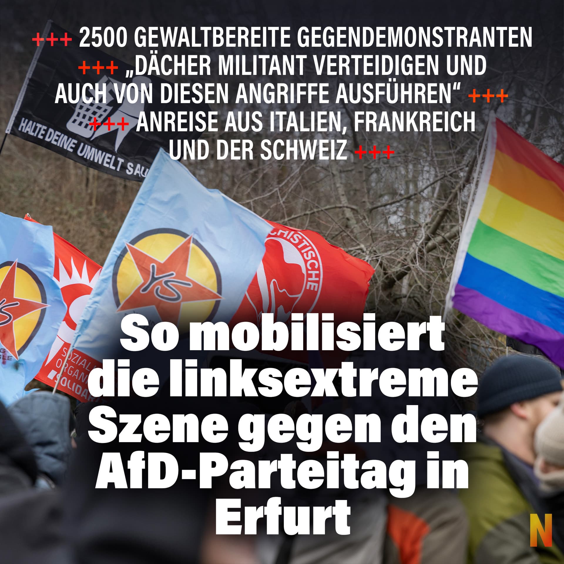 So mobilisiert die linksextreme Szene gegen den AfD-Parteitag