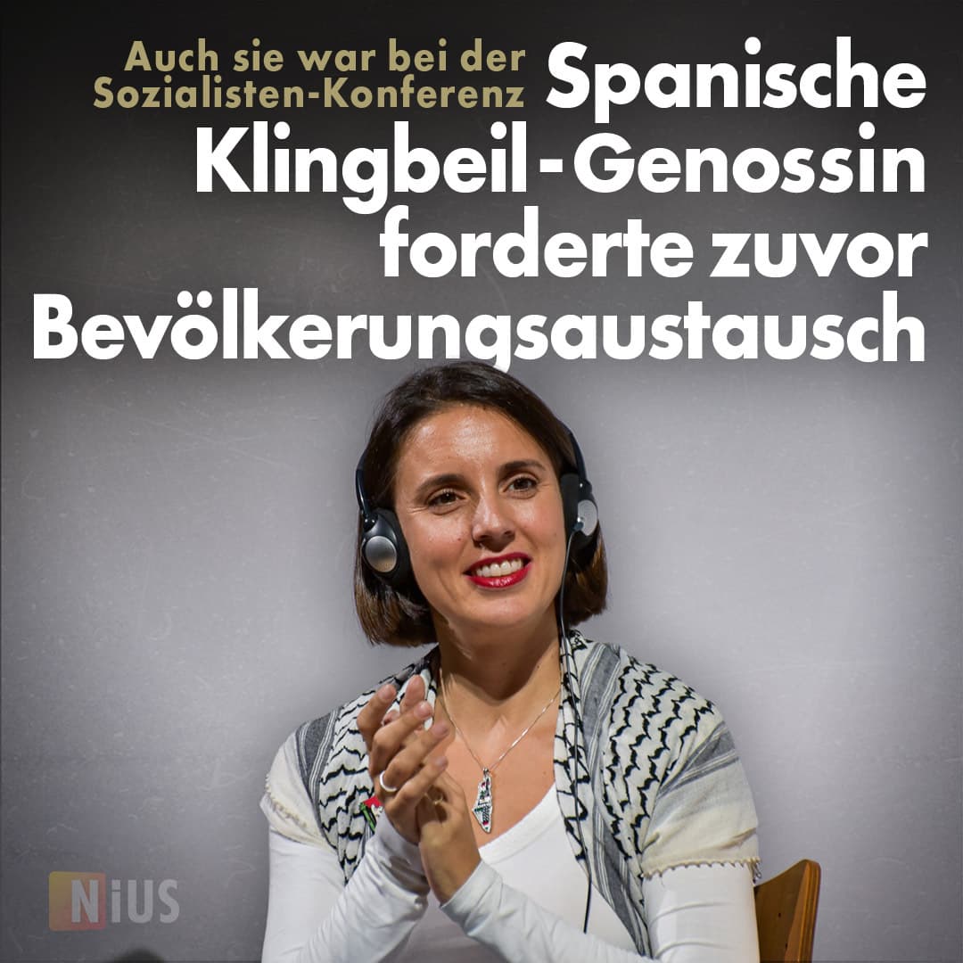 Auch sie war bei der Sozialisten-Konferenz: Spanische Klingbeil-Genossin forderte zuvor Bevölkerungsaustausch