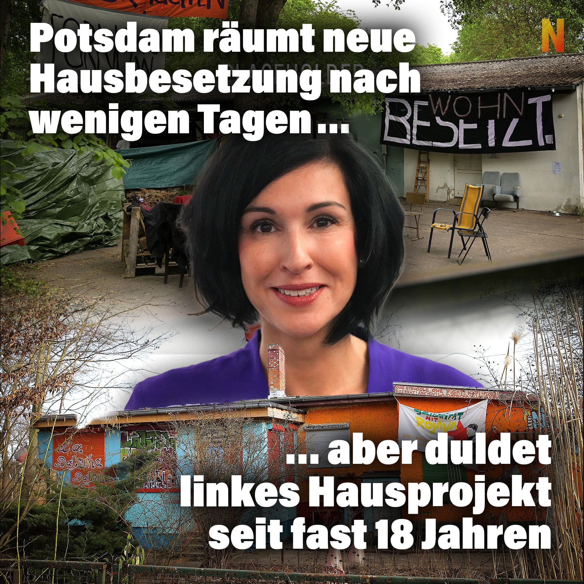 Potsdam räumt neue Hausbesetzung nach wenigen Tagen – aber duldet linkes Hausprojekt seit fast 18 Jahren