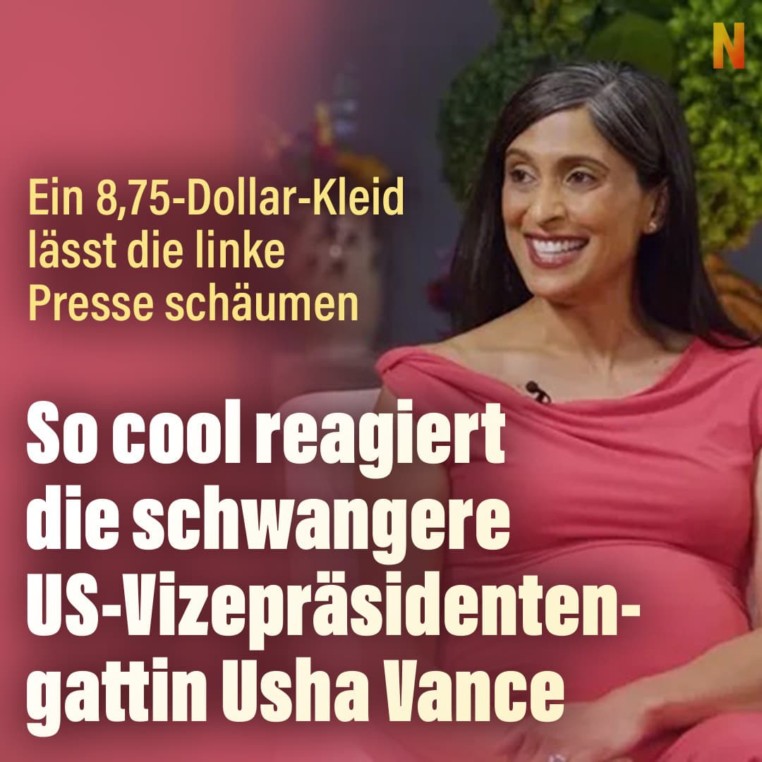 Ein 8,75-Dollar-Kleid lässt die linke Presse schäumen: So cool reagiert die schwangere US-Vizepräsidentengattin Usha Vance