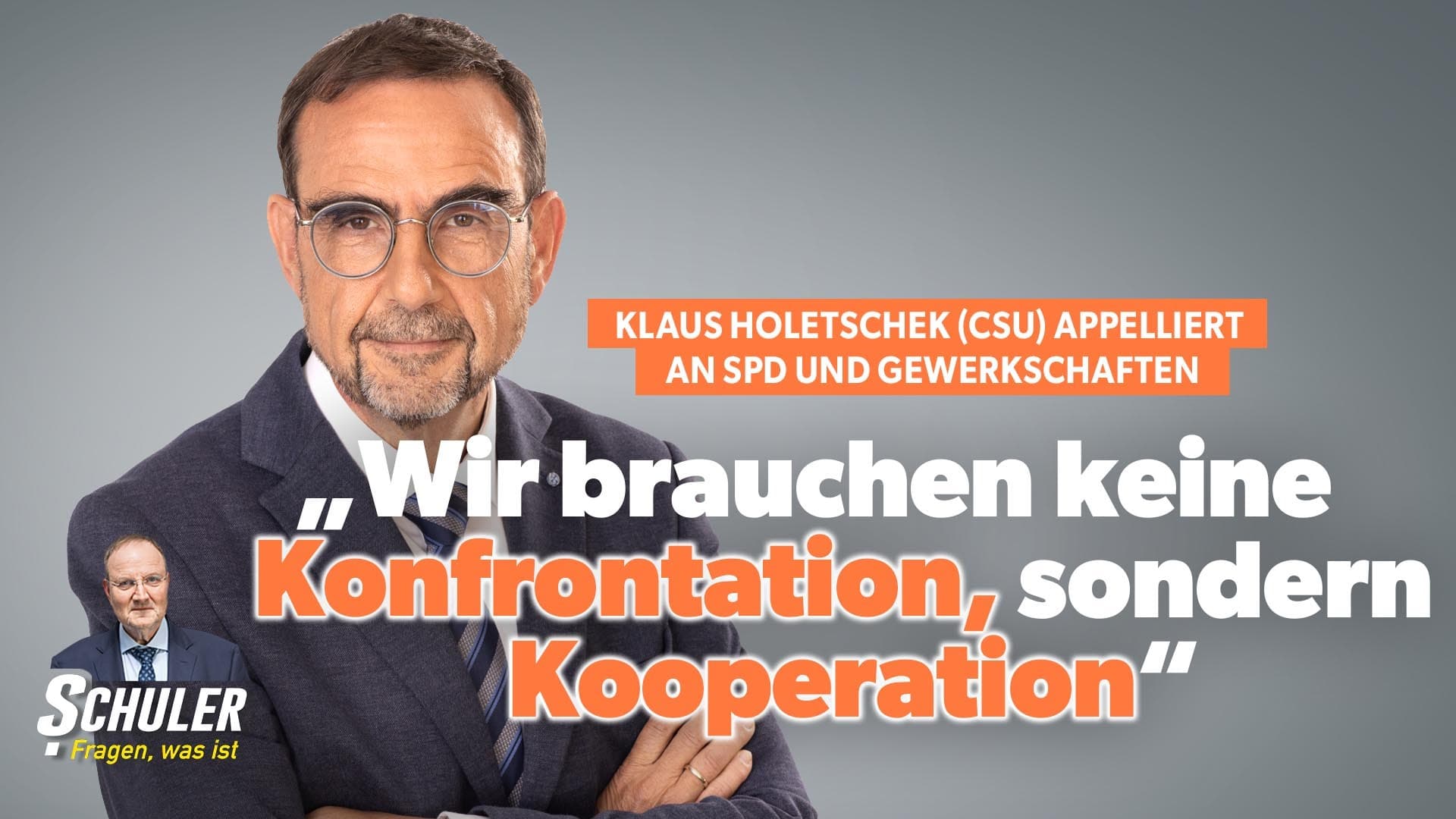 Klaus Holetschek (CSU) appelliert an SPD: „Wir brauchen keine Konfrontation, sondern Kooperation“