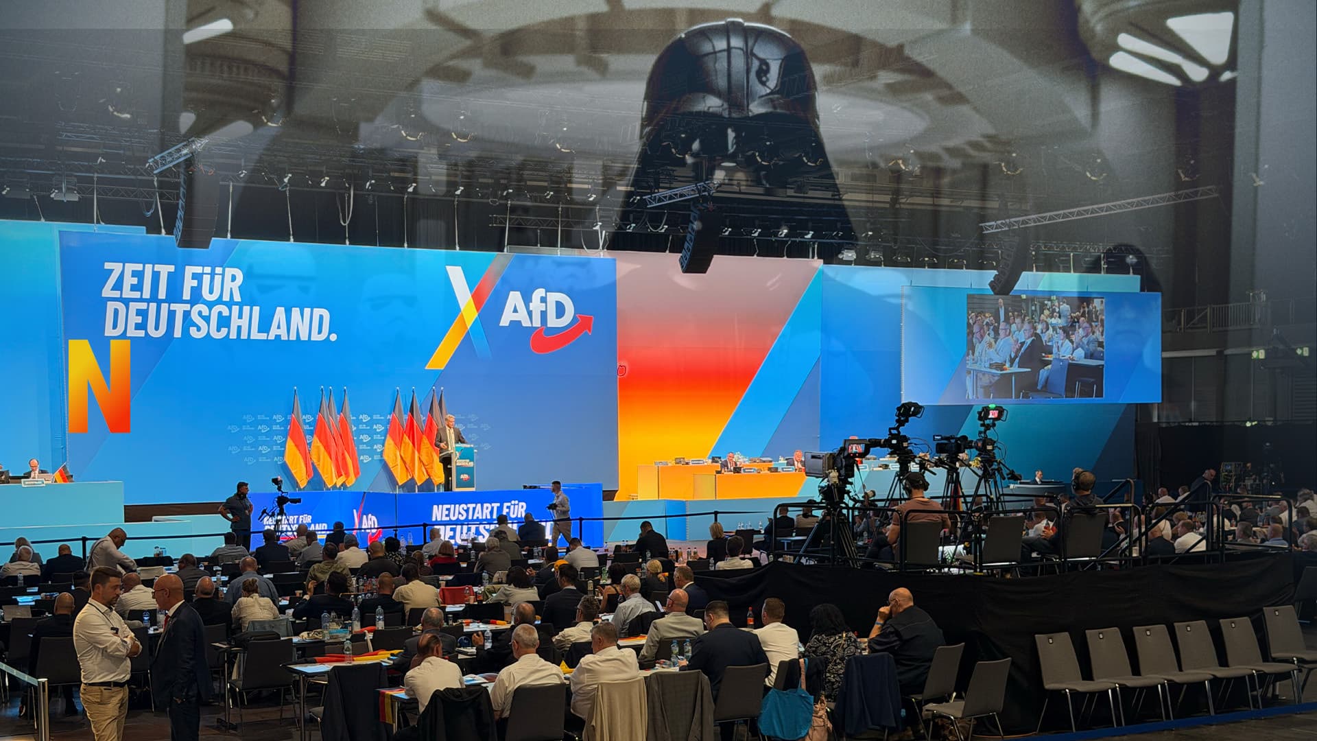 Akustische Sabotage? Plötzlich läuft „Darth Vader“-Musik beim AfD-Parteitag