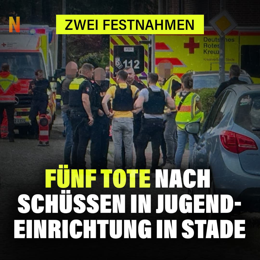 Schüsse in Jugendeinrichtung in Stade: Sechs Tote, drei Festnahmen