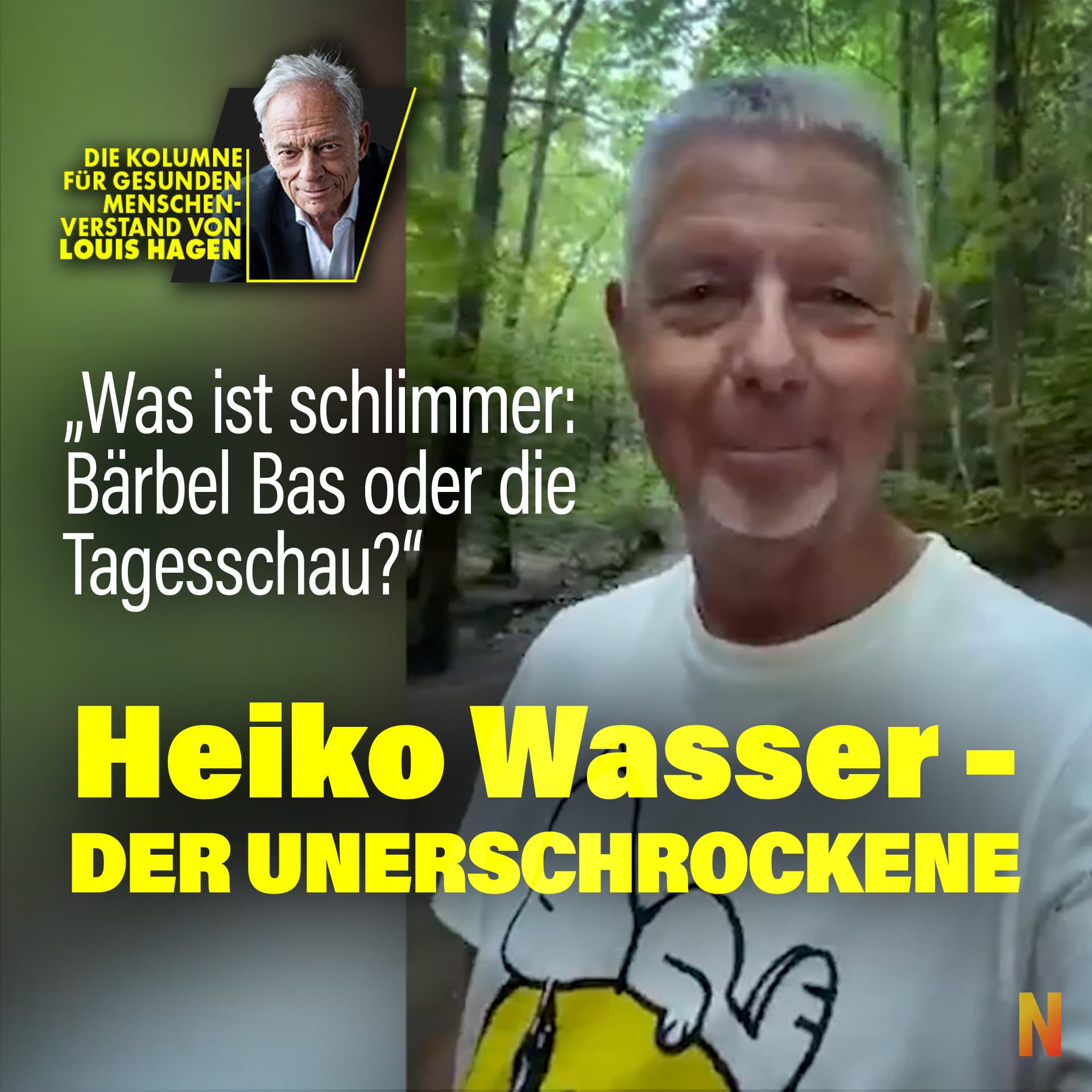 „Was ist schlimmer – Bärbel Bas oder die Tagesschau?“: Heiko Wasser, der Unerschrockene