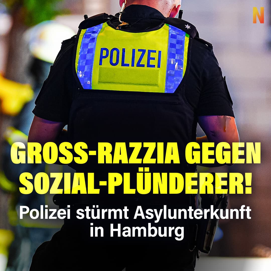 Groß-Razzia gegen Sozial-Plünderer! Polizei stürmt Asylunterkunft in Hamburg