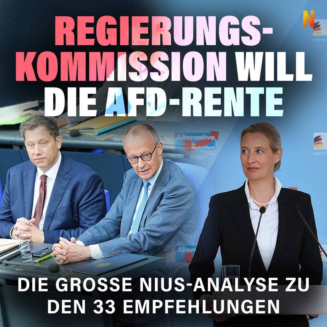 Regierungs-Kommission fordert die AfD-Rente – die große NIUS-Analyse zu den 33 Empfehlungen