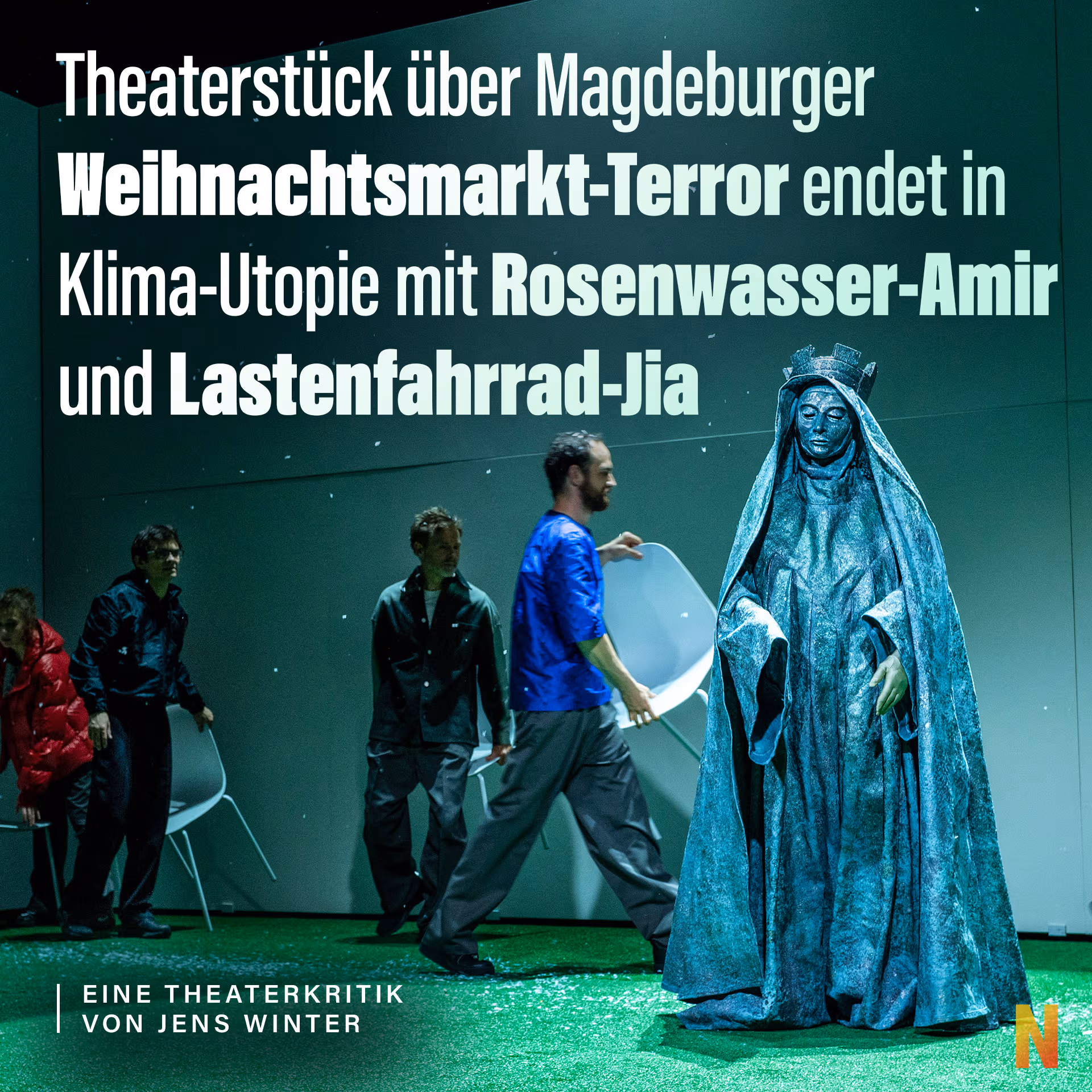Theaterstück über Magdeburger Weihnachtsmarkt-Terror endet in Klima-Utopie mit Rosenwasser-Amir und Lastenfahrrad-Jia