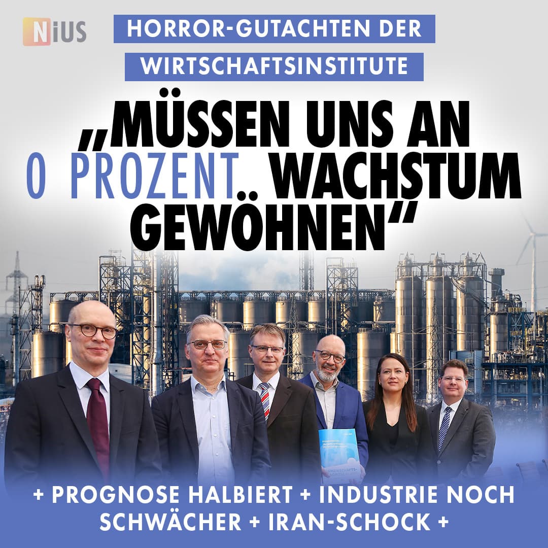 Horror-Gutachten der Wirtschaftsinstitute: „Müssen uns an 0 Prozent Wachstum gewöhnen“
