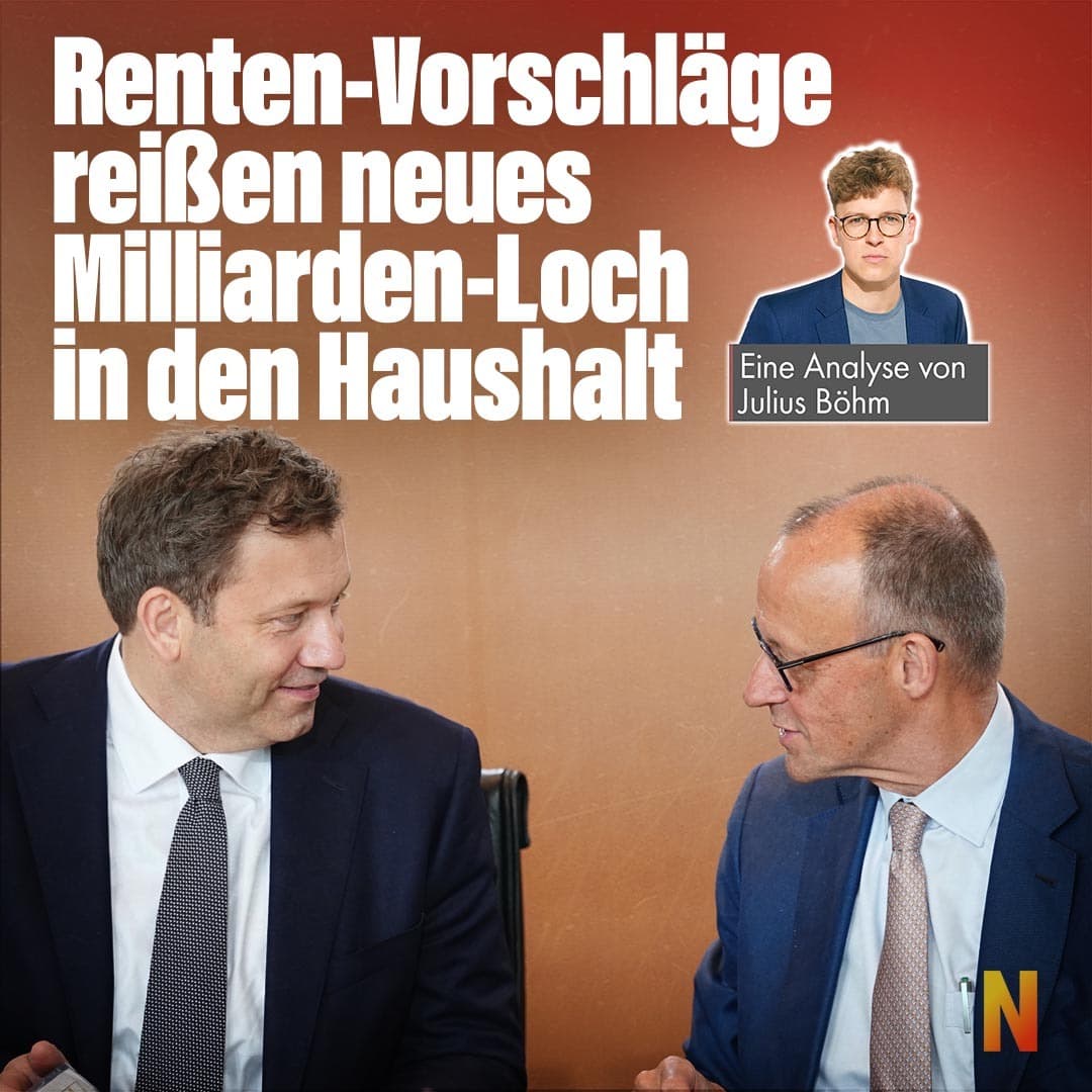 Renten-Vorschläge reißen neues Milliarden-Loch in den Haushalt