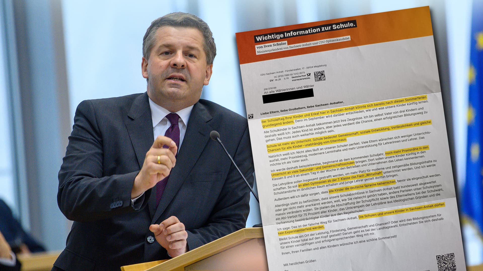 CDU-Ministerpräsident warnt in „Elternbrief“ vor der Schulpolitik der AfD