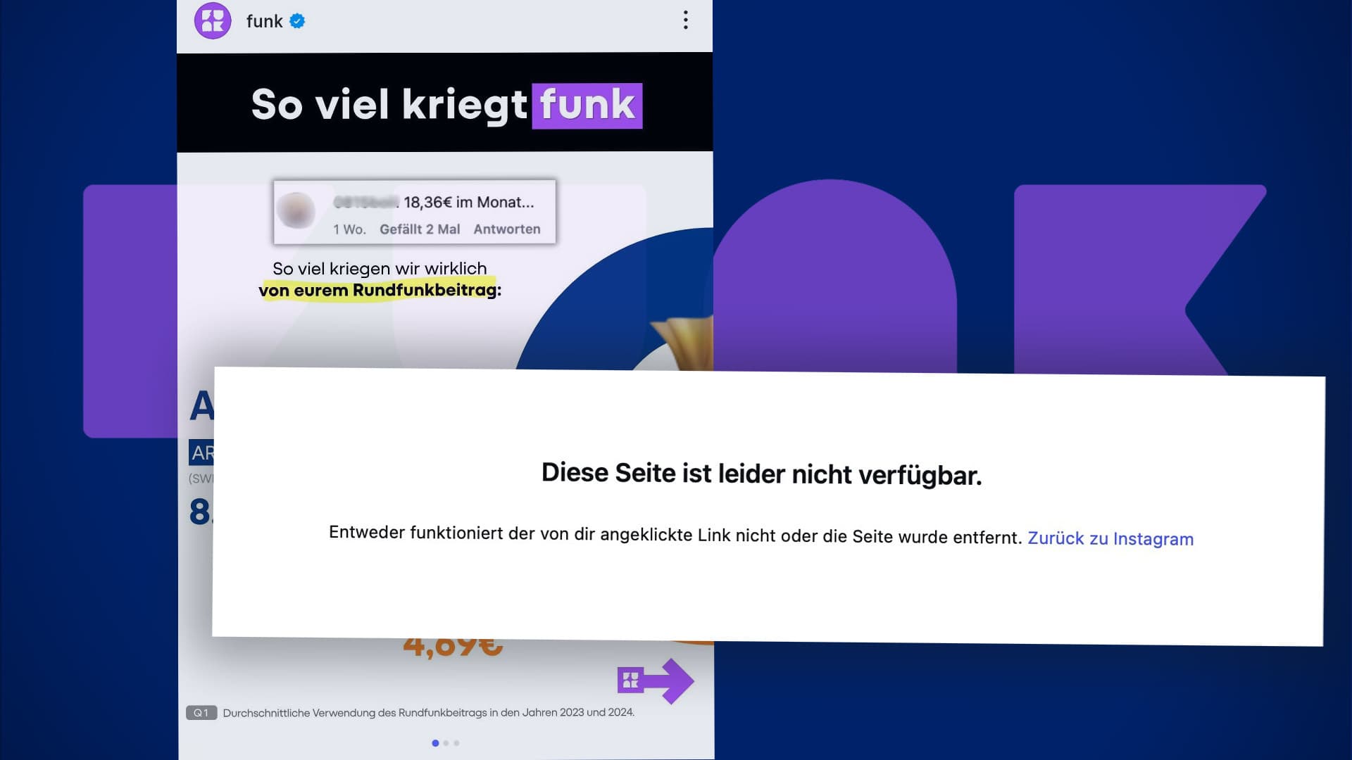 „Funk“ beschwert sich über 45,8 Millionen Euro Zwangsgebühren pro Jahr und löscht danach den Beitrag!