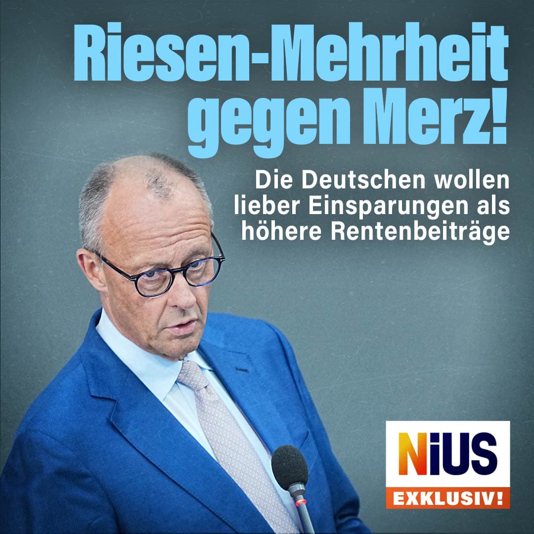 Riesen-Mehrheit gegen Merz! Die Deutschen wollen lieber Einsparungen als höhere Rentenbeiträge
