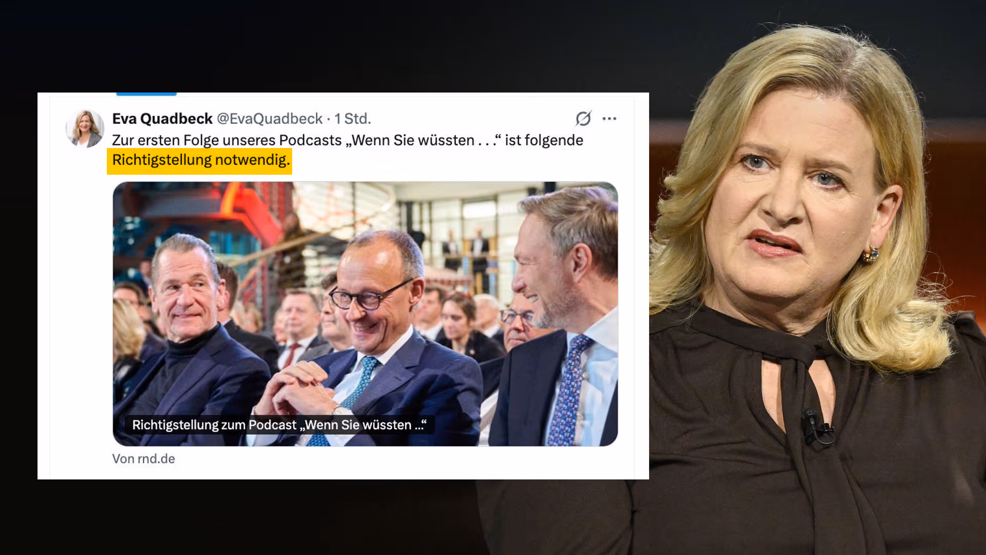 Richtigstellung nach Merz-Döpfner-Podcast: RND räumt journalistisches Totalversagen ein