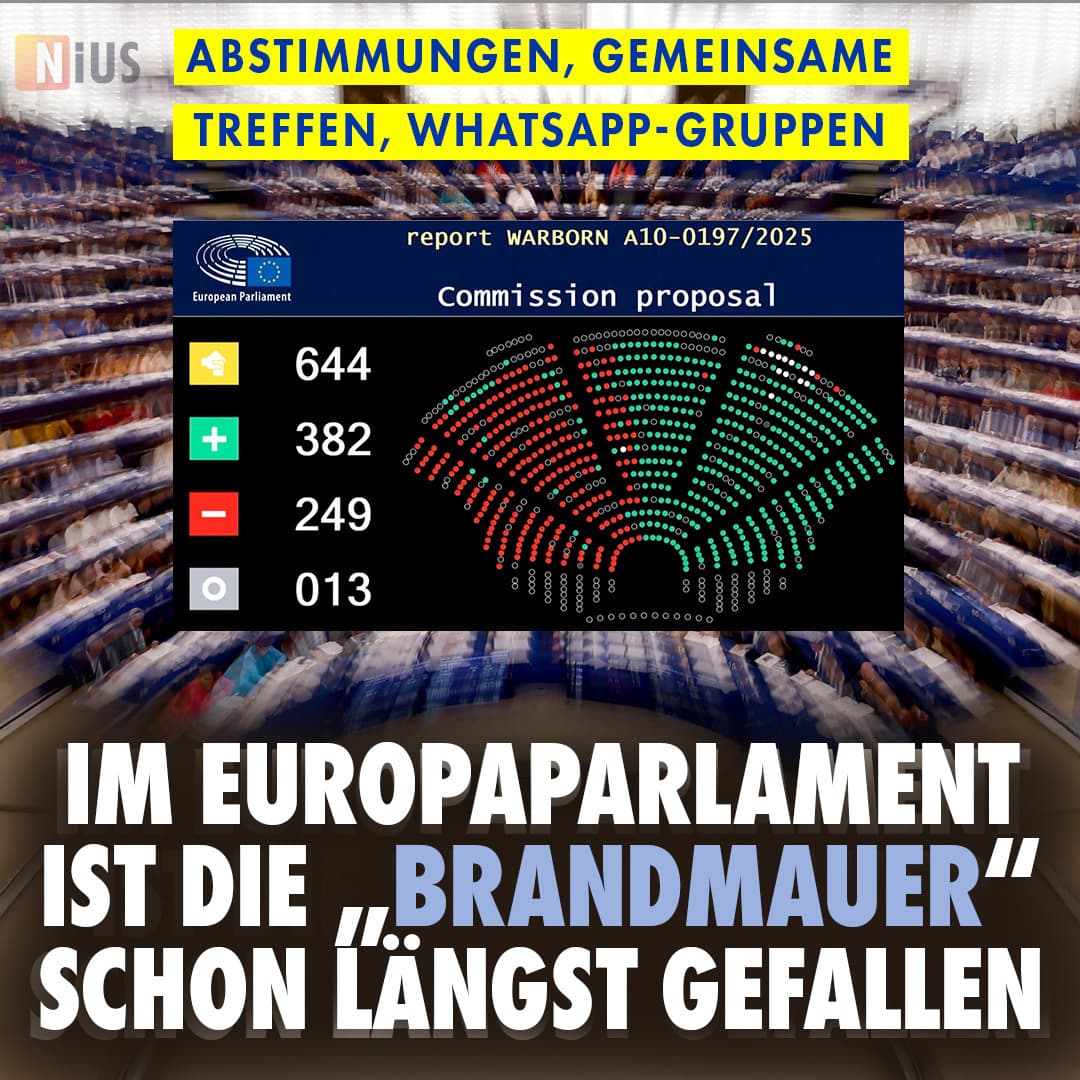 Abstimmungen, gemeinsame Treffen, WhatsApp-Gruppen: Im Europaparlament ist die „Brandmauer“ schon längst gefallen