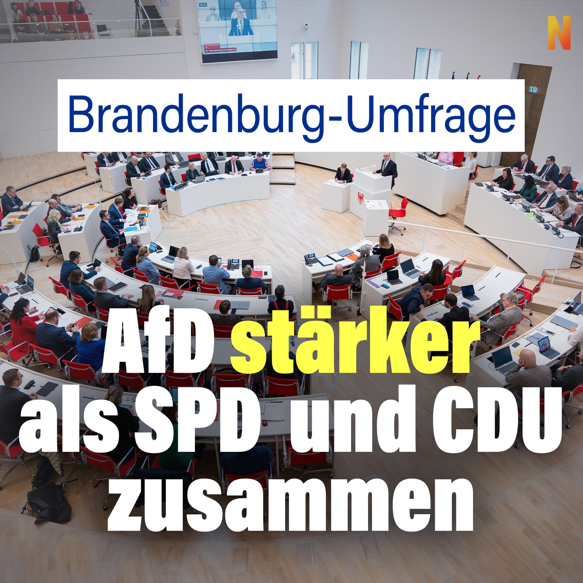 Brandenburg-Umfrage: AfD stärker als SPD und CDU zusammen