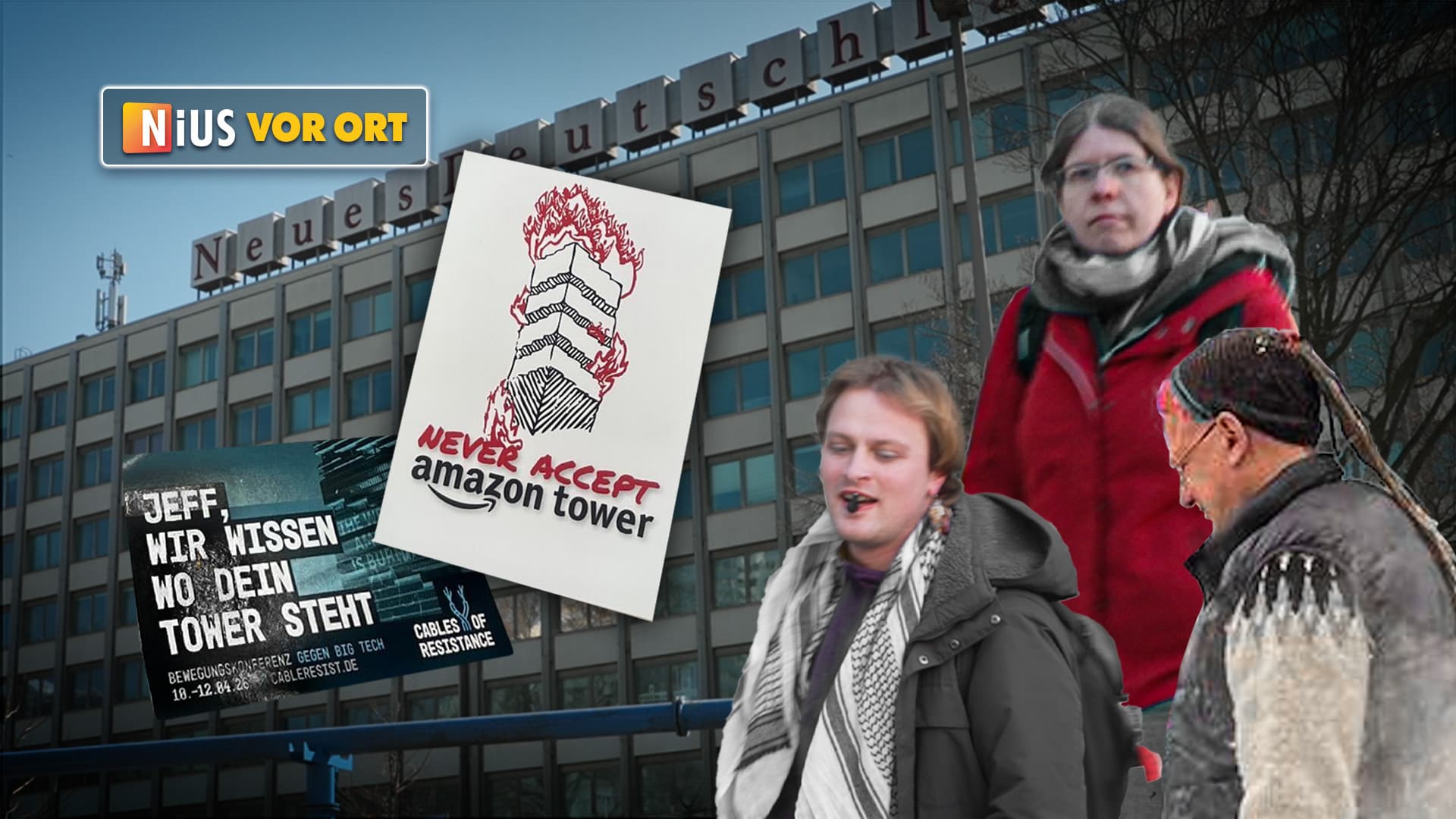 Terror-Konferenz mit NGOs und Linkspartei: Organisatoren rufen dazu auf, das Amazon-Hochhaus anzuzünden