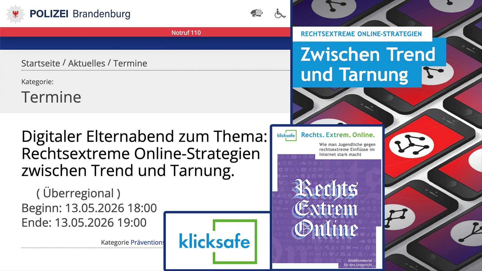 Polizei Brandenburg warnt Eltern vor „rechtsextremen Online-Strategien“