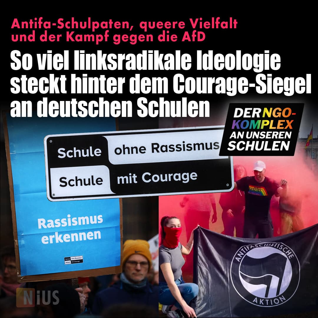 Antifa-Schulpaten, queere Vielfalt und der Kampf gegen die AfD: So viel linksradikale Ideologie steckt hinter dem Courage-Siegel an deutschen Schulen