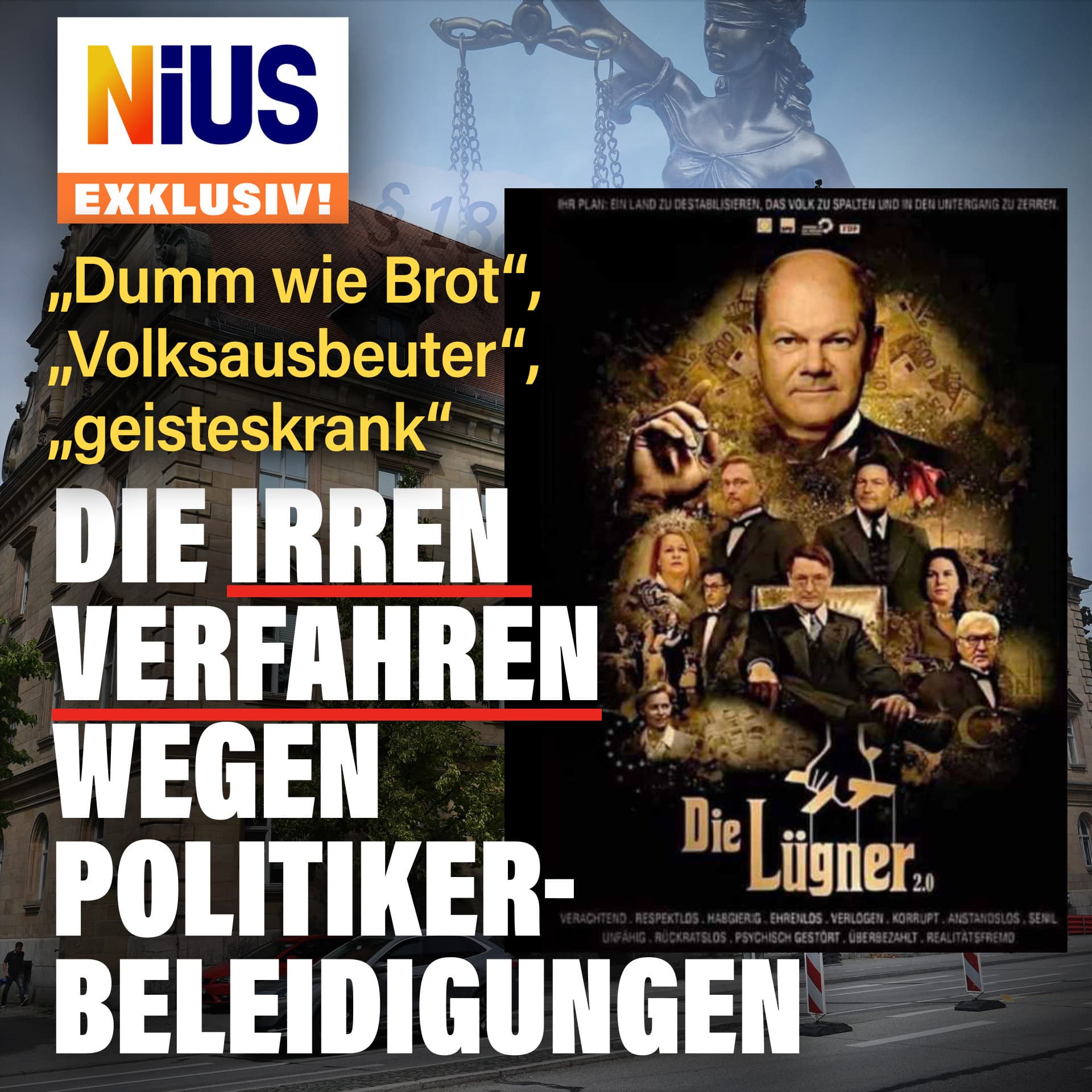 „Dumm wie Brot“, „Volksausbeuter“, „geisteskrank“: Die irren Verfahren wegen Politikerbeleidigungen