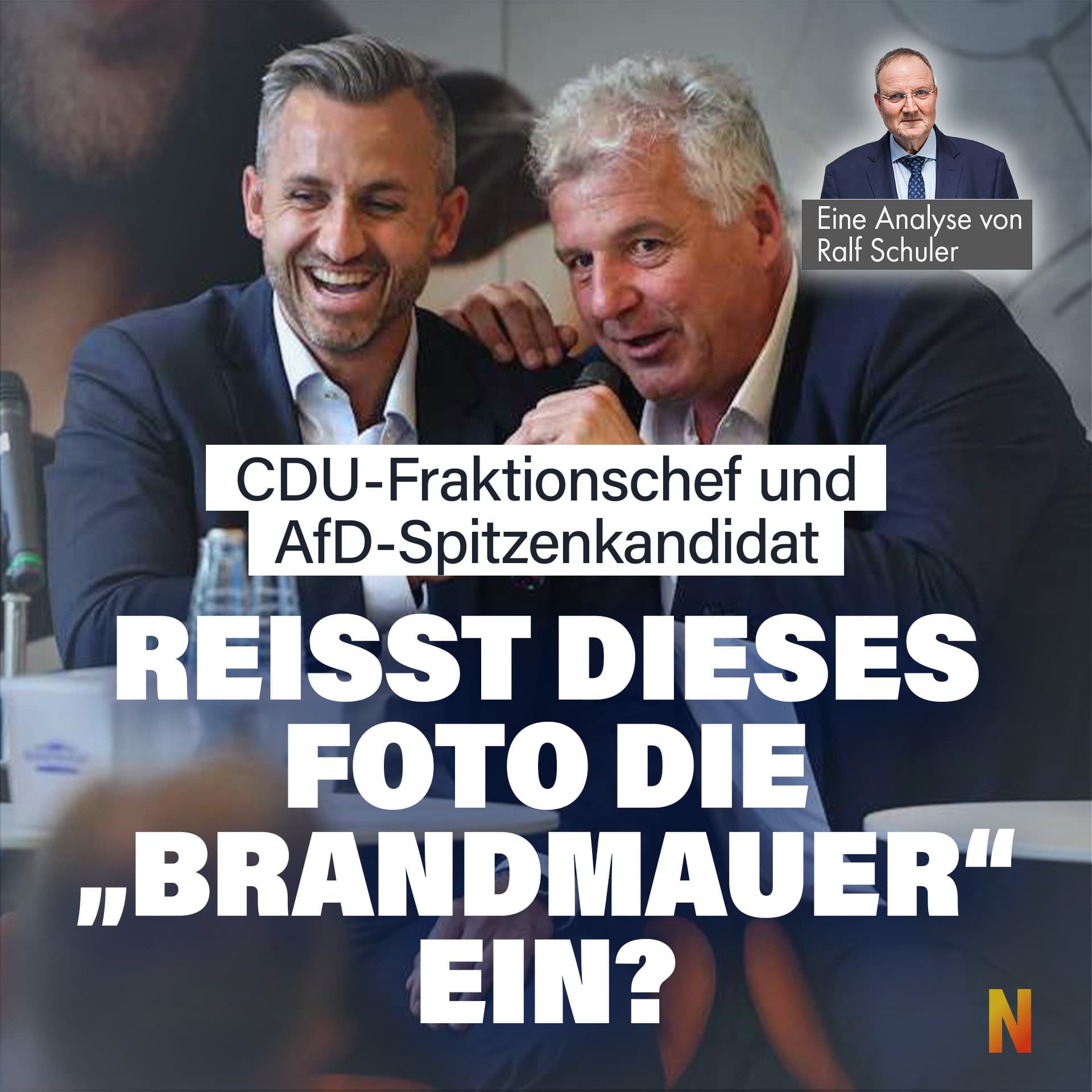 CDU-Fraktionschef und AfD-Spitzenkandidat: Reißt dieses Foto die „Brandmauer“ ein?