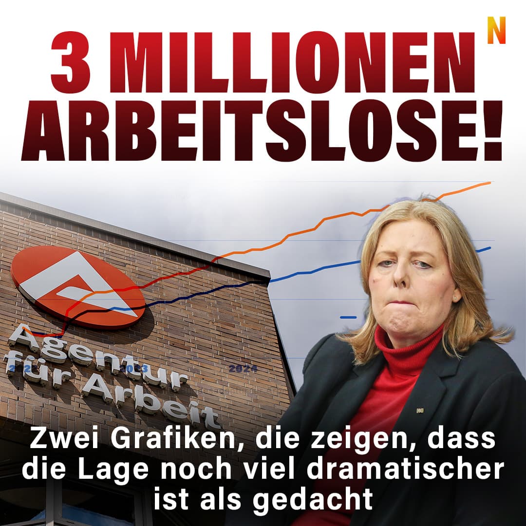 3 Millionen Arbeitslose! Zwei Grafiken, die zeigen, dass die Lage noch viel dramatischer ist als gedacht