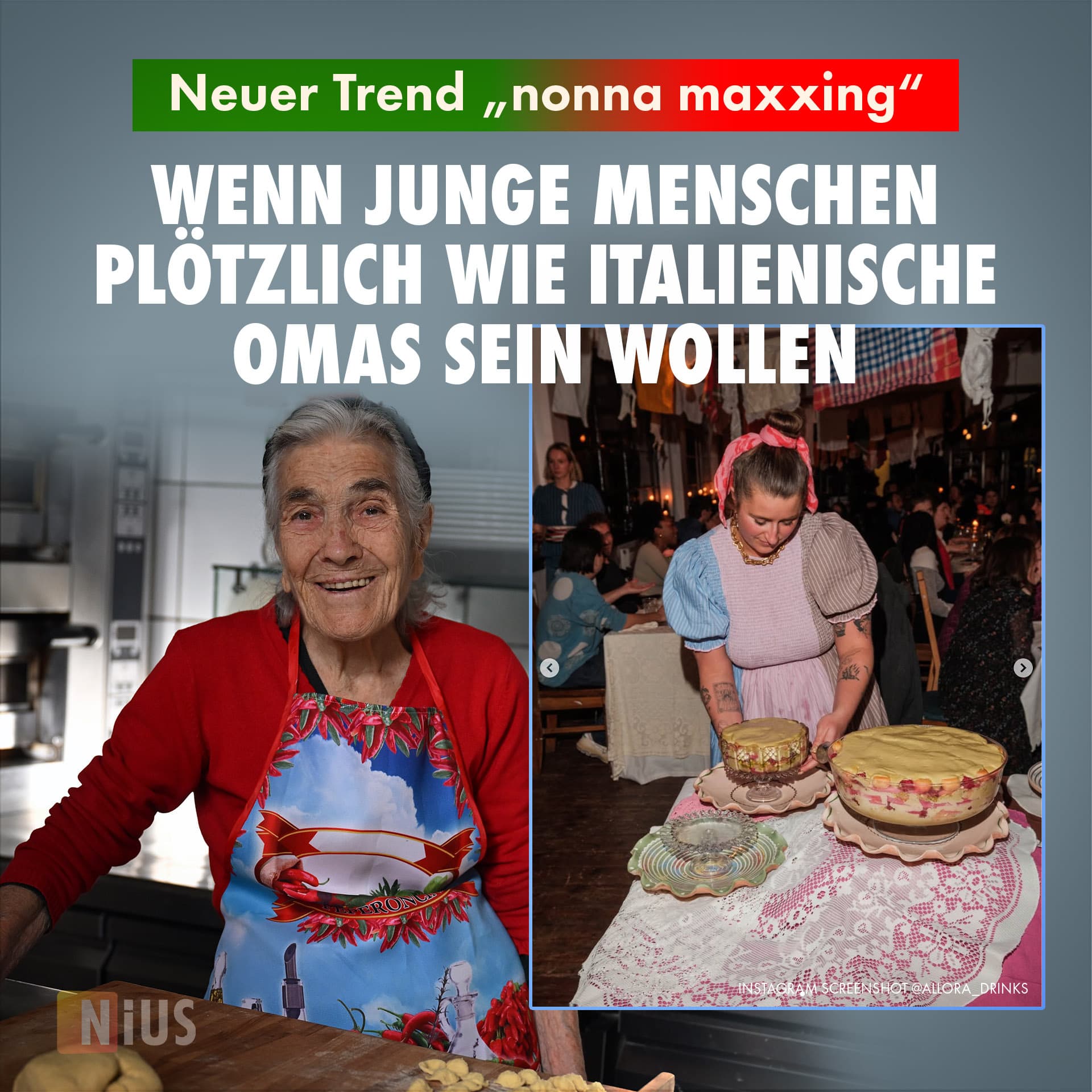 Neuer Trend „nonna maxxing“: Wenn junge Menschen plötzlich wie italienische Omas sein wollen