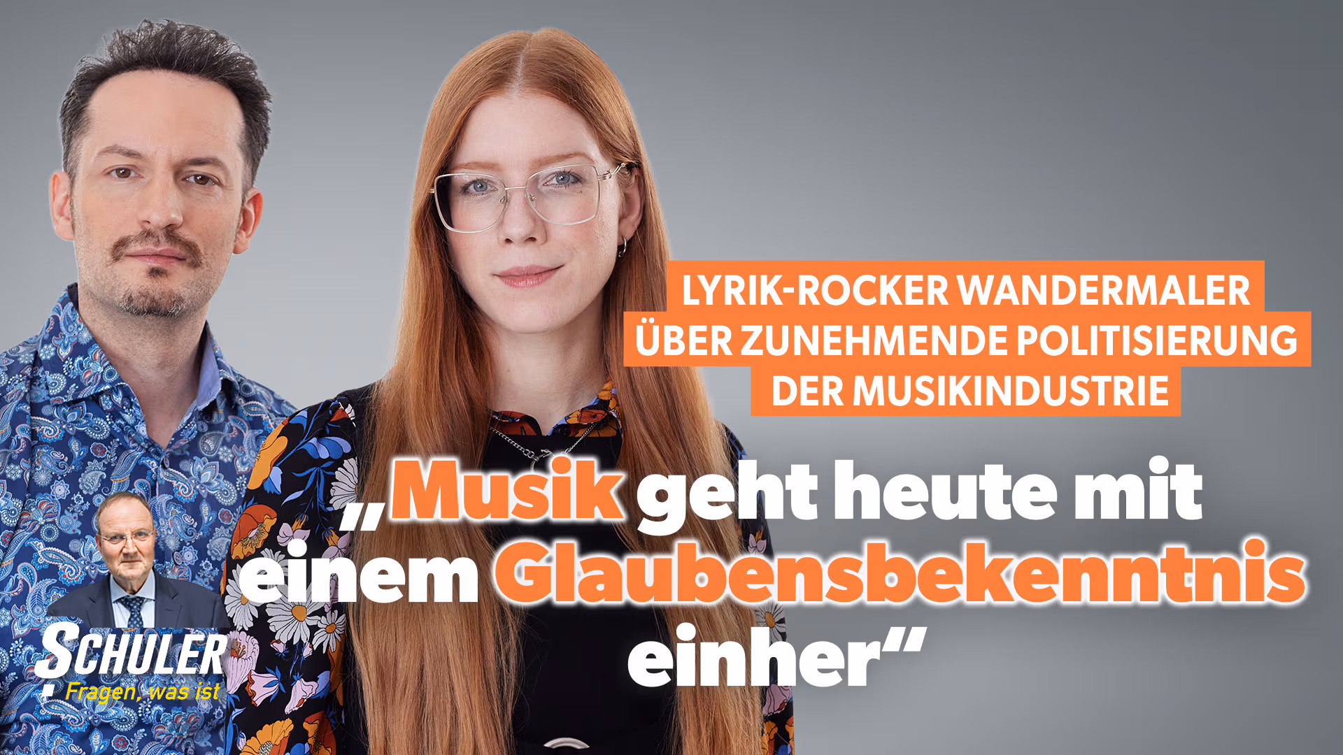 Lyrik-Rocker Wandermaler: „Musik geht heute mit einem Glaubensbekenntnis einher“
