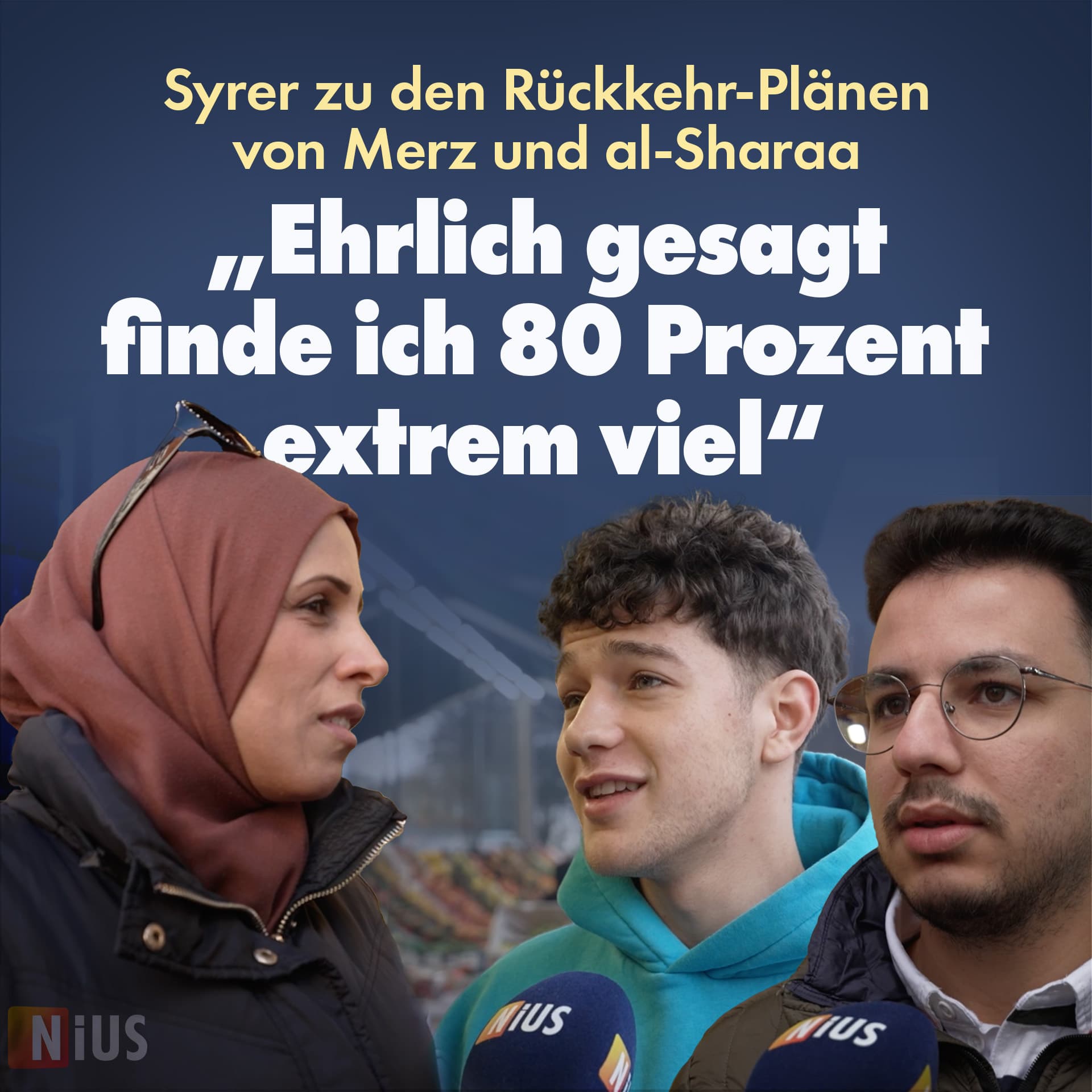 Syrer zu den Rückkehr-Plänen von Merz und al-Scharaa: „Ehrlich gesagt finde ich 80 Prozent extrem viel“