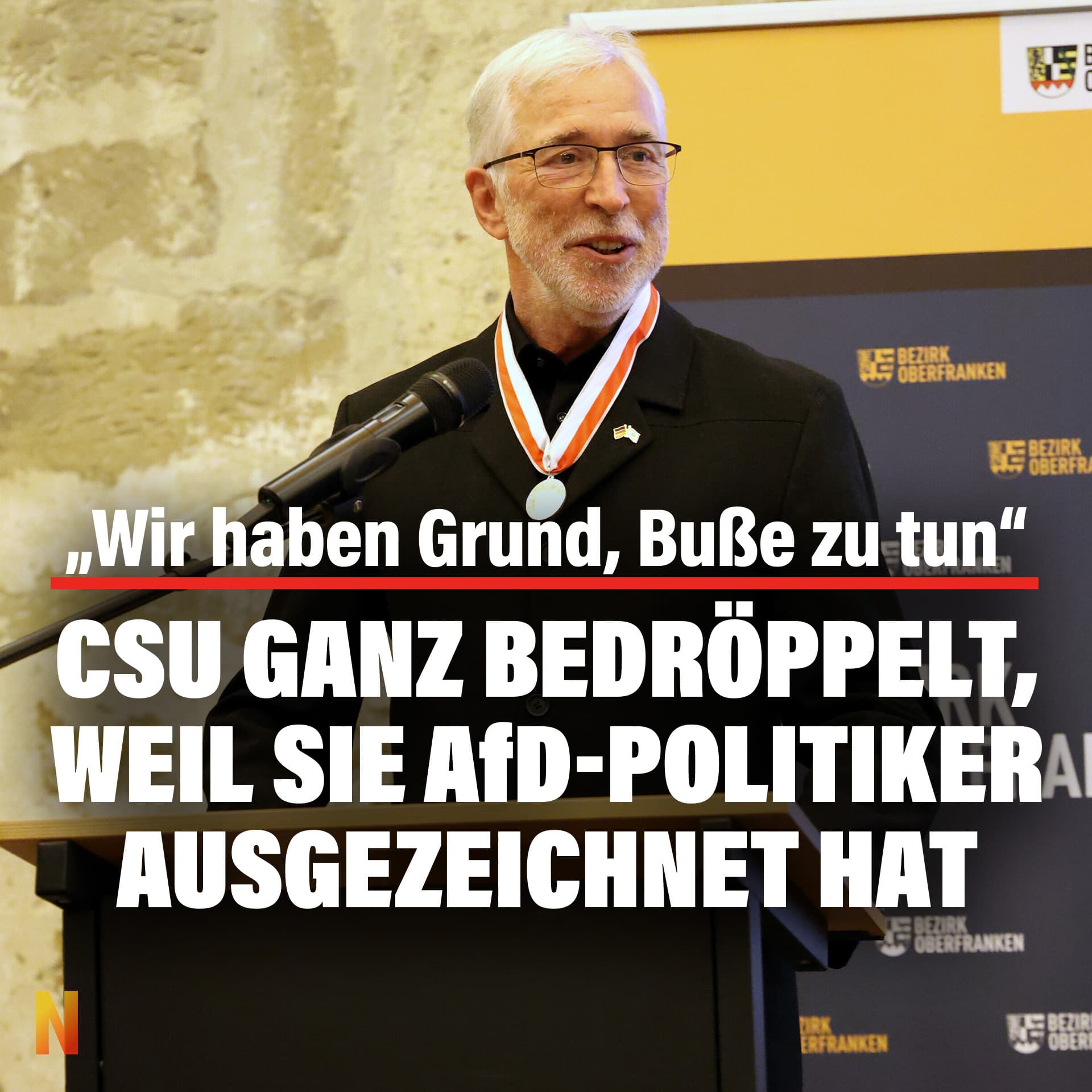 „Wir haben Grund, Buße zu tun“ – CSU ganz bedröppelt, weil sie AfD-Politiker ausgezeichnet hat